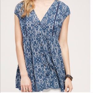 Anthropologie Vanessa Virginia Flowy Tunic XS